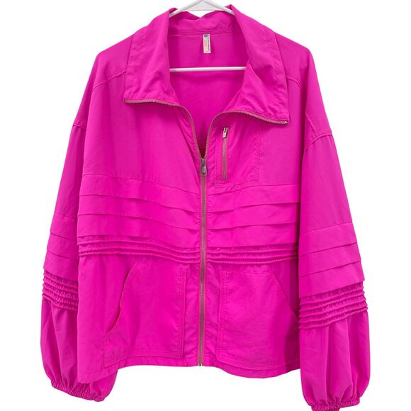 Free People Movement Check It Out Fill Zip Jacket Windbreaker, Sz. M Activewear - Picture 1 of 8
